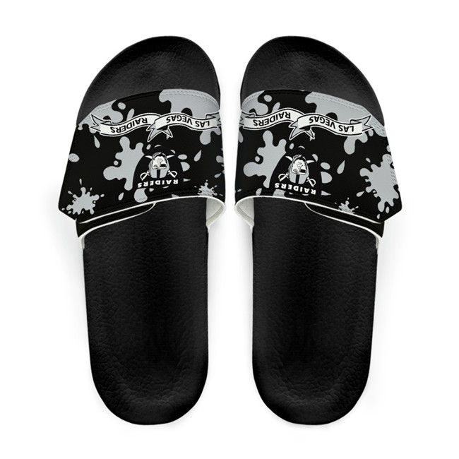 Men's Las Vegas Raiders Beach Adjustable Slides Non-Slip Slippers/Sandals/Shoes 003